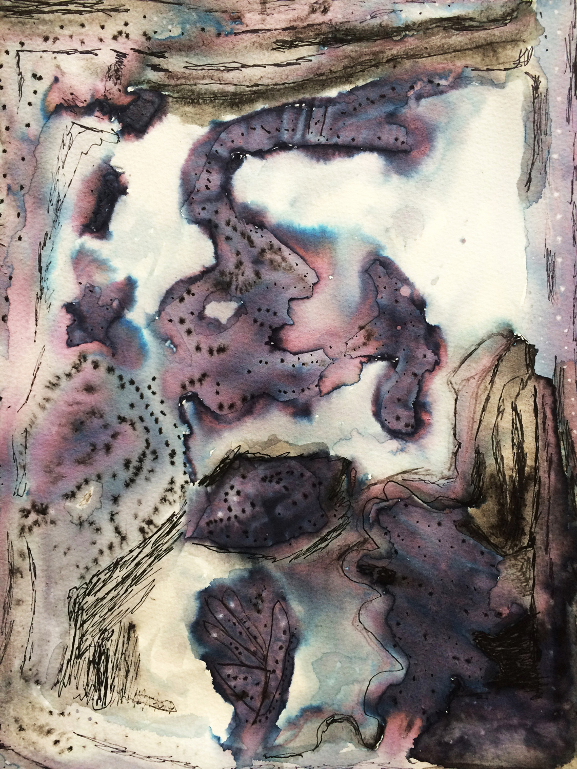 an abstract pen and ink drawing