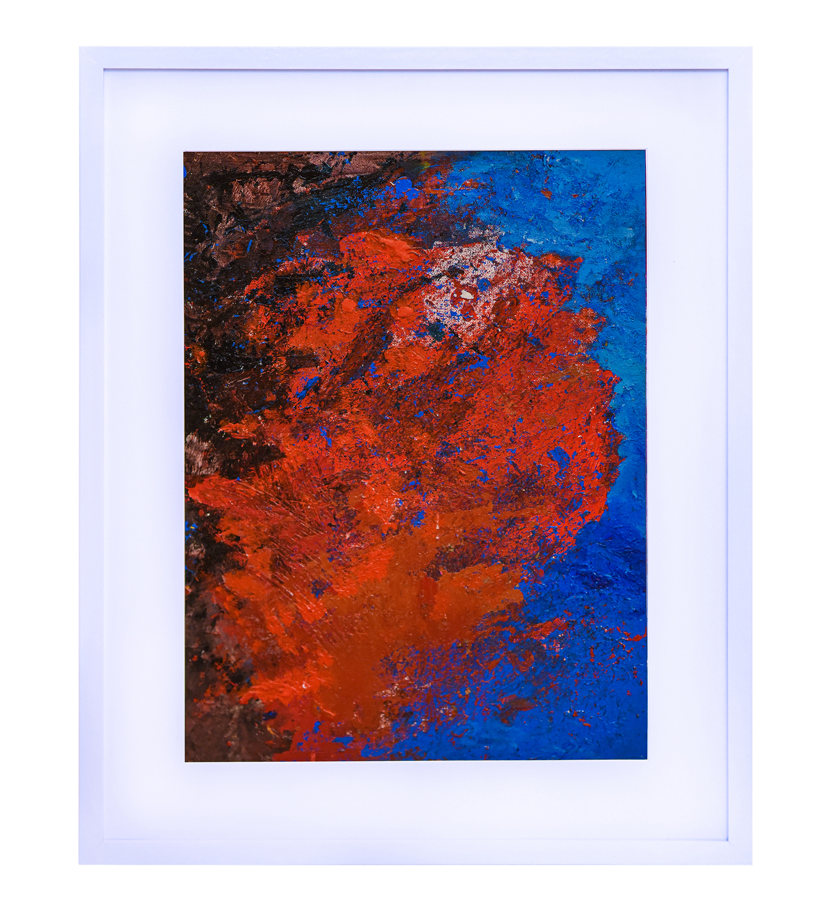 A mixed media abstract artwork.