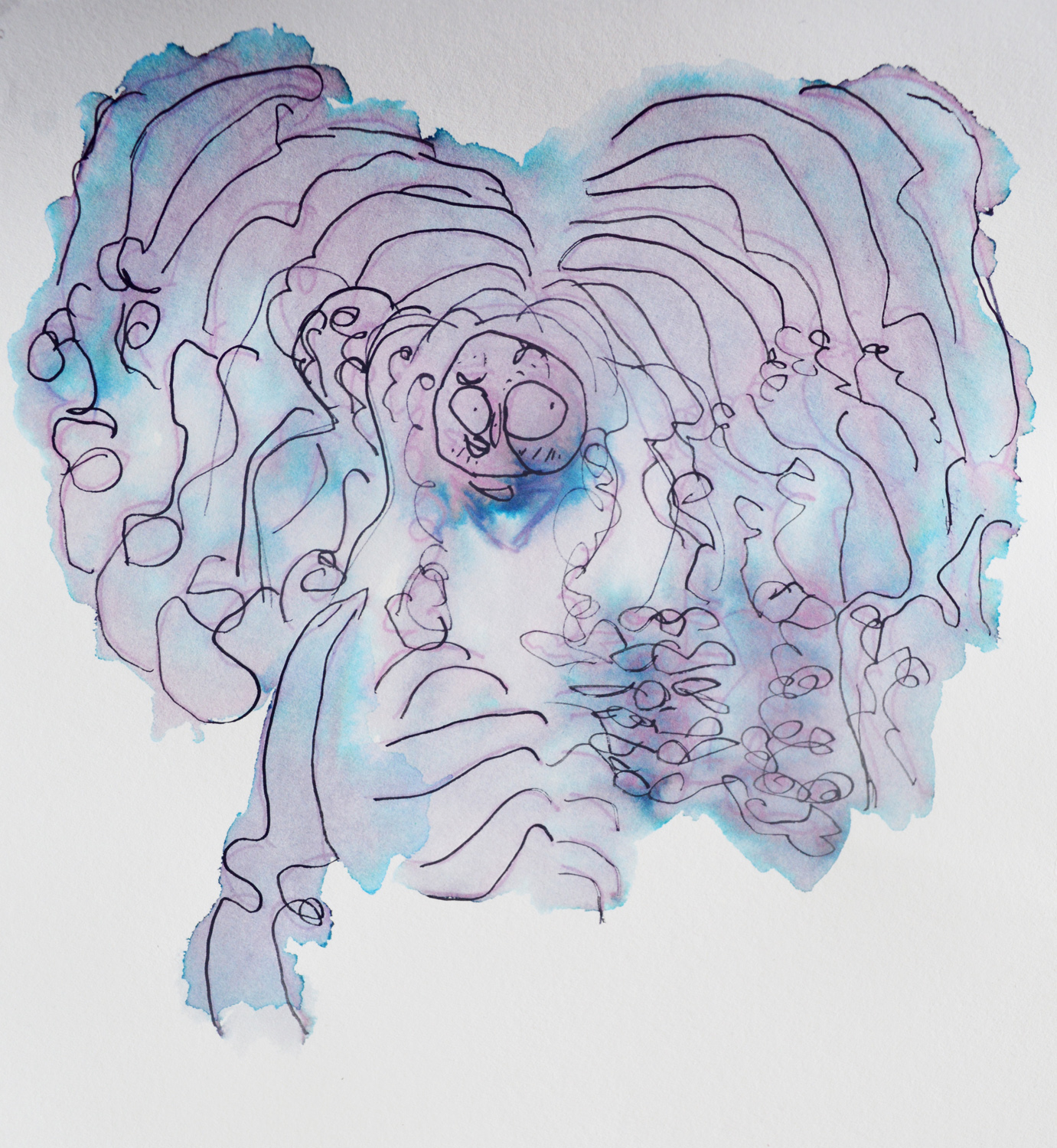an abstract pen and ink drawing