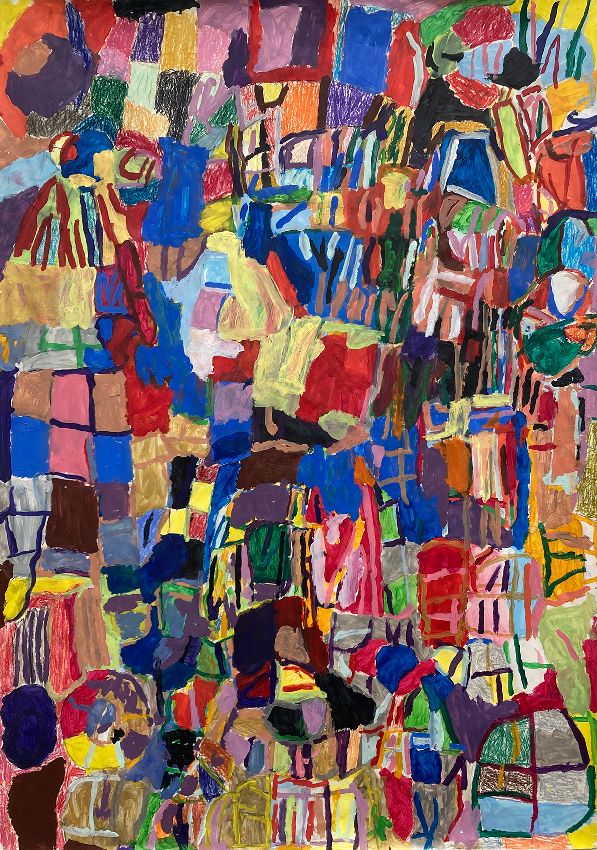 Abstract colourful painting.