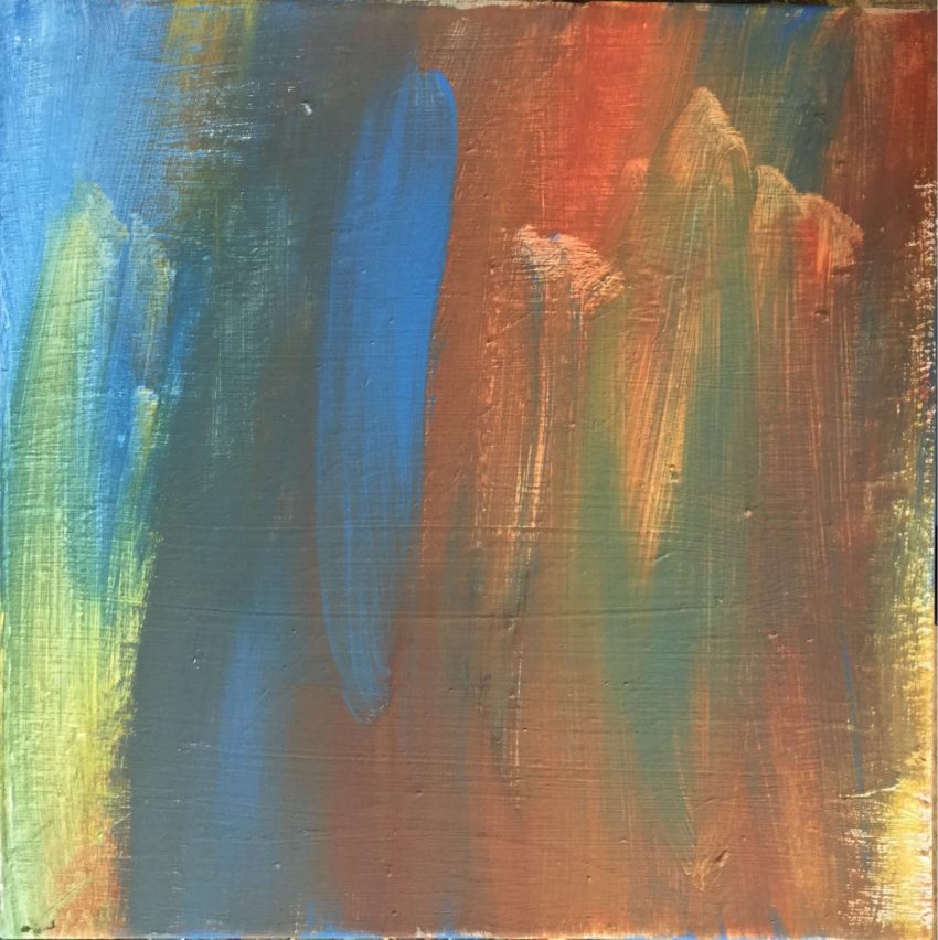 An abstract painting in acrylic.