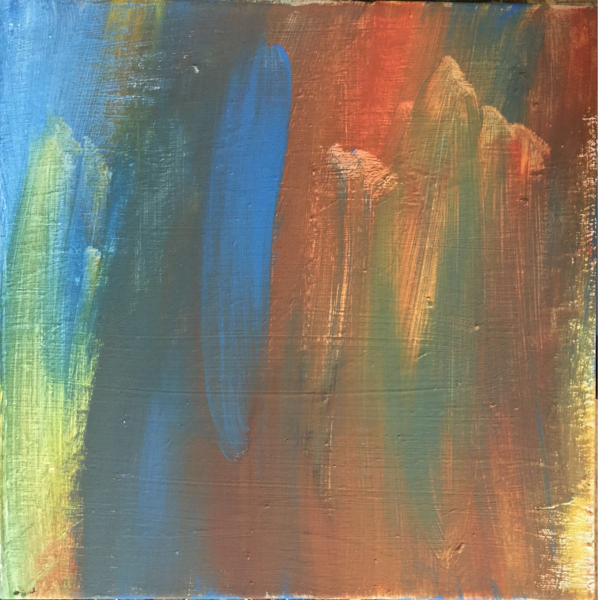 An abstract painting in acrylic.