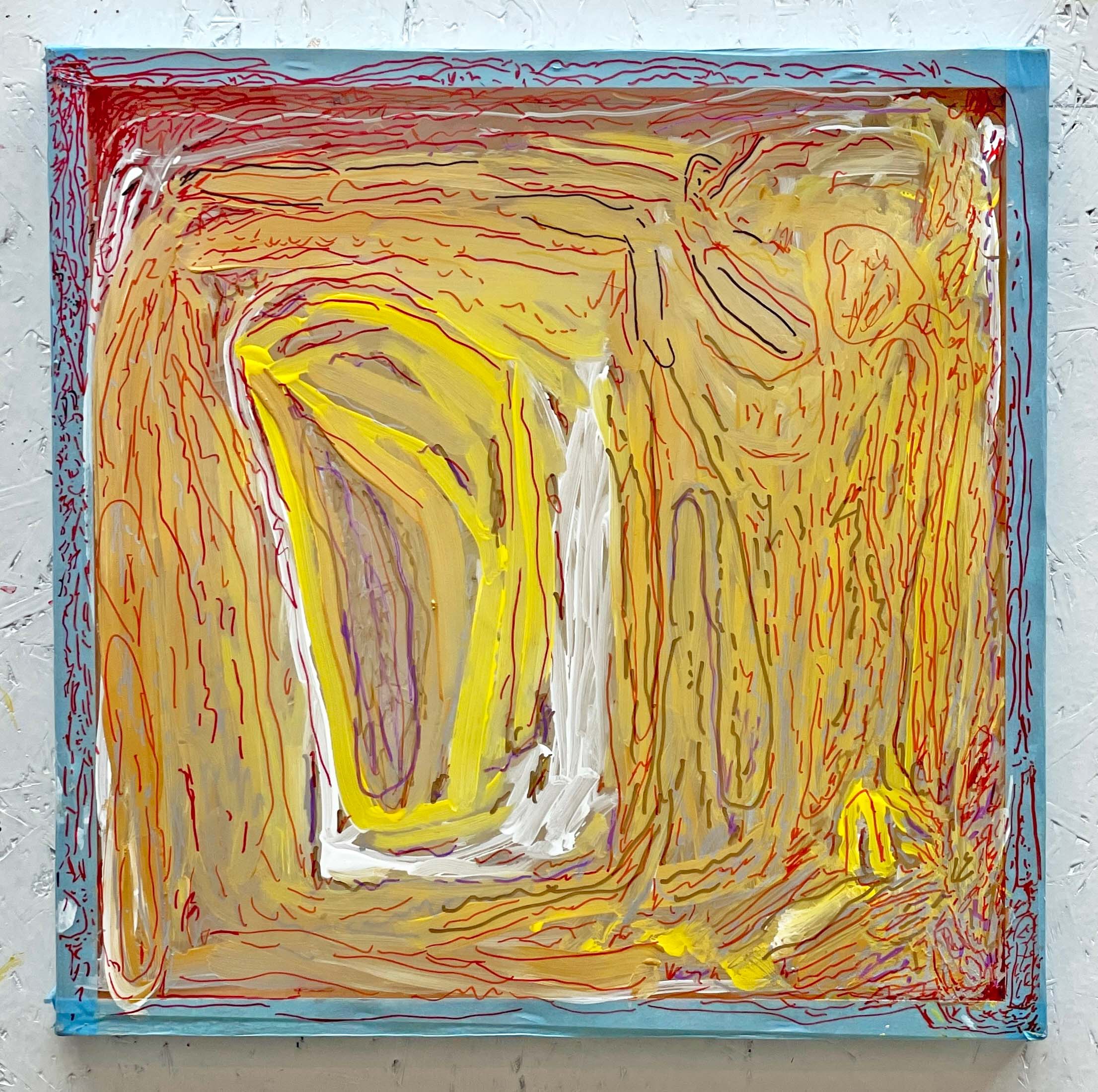 Yellow abstract painting