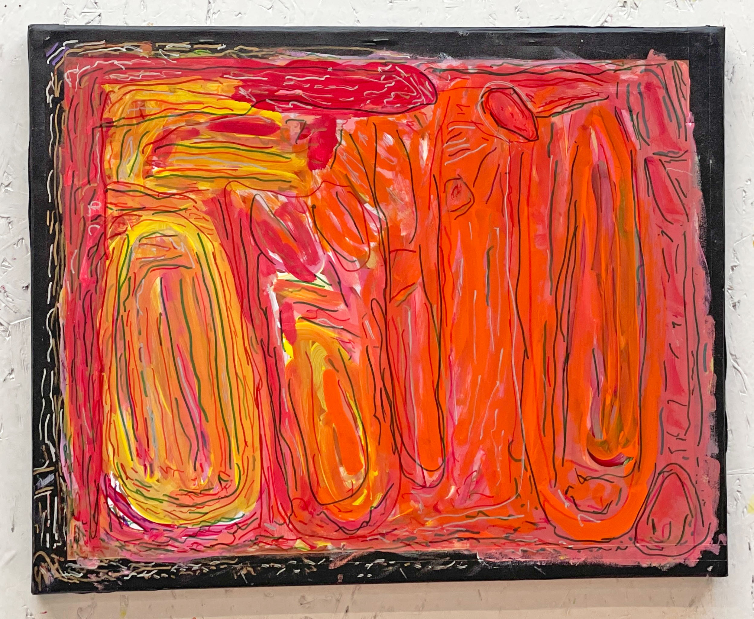 Abstract painting by Chandrakant Patel