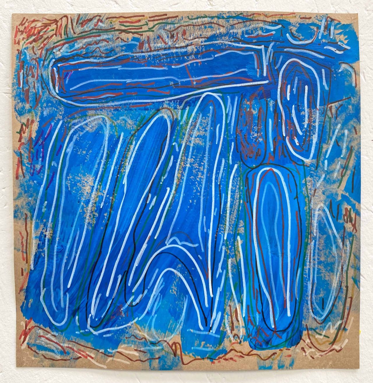 Blue abstract painting
