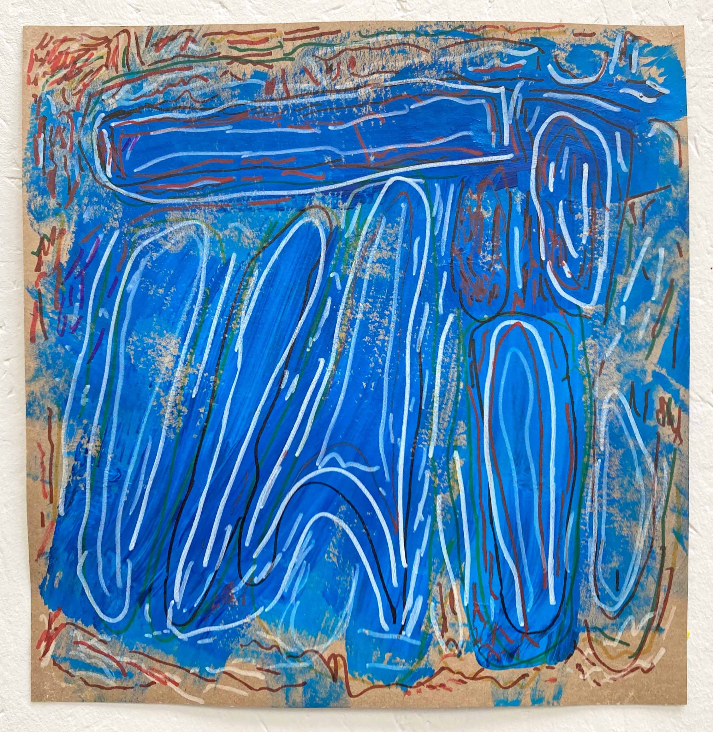 Blue abstract painting