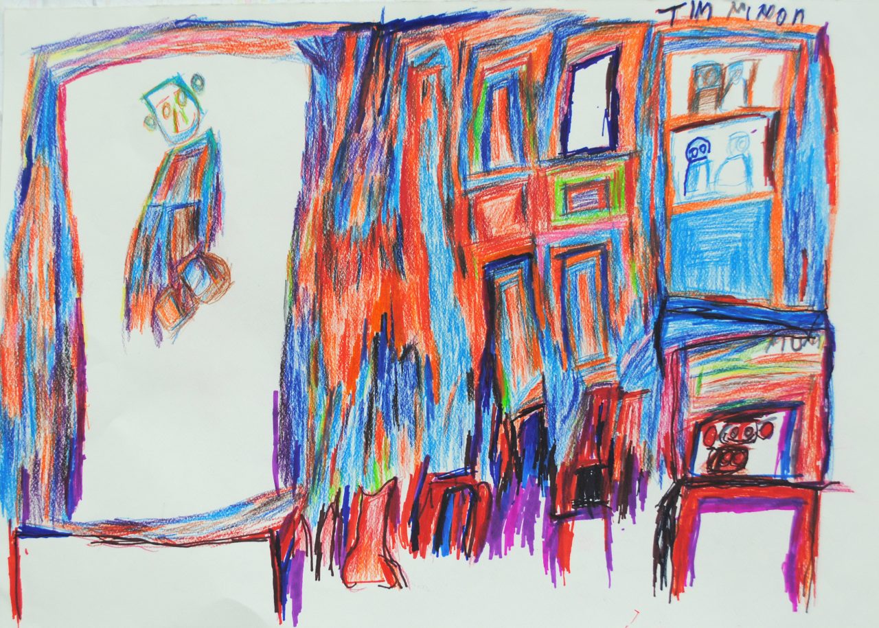 An abstract drawing.