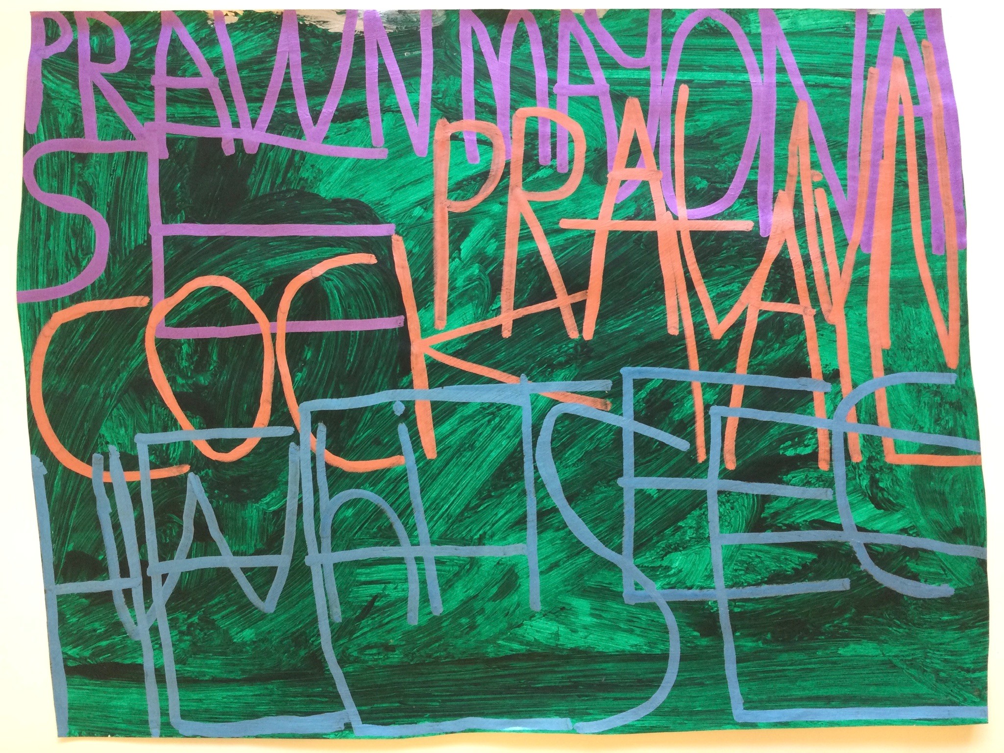 Graphic text ink on paper.