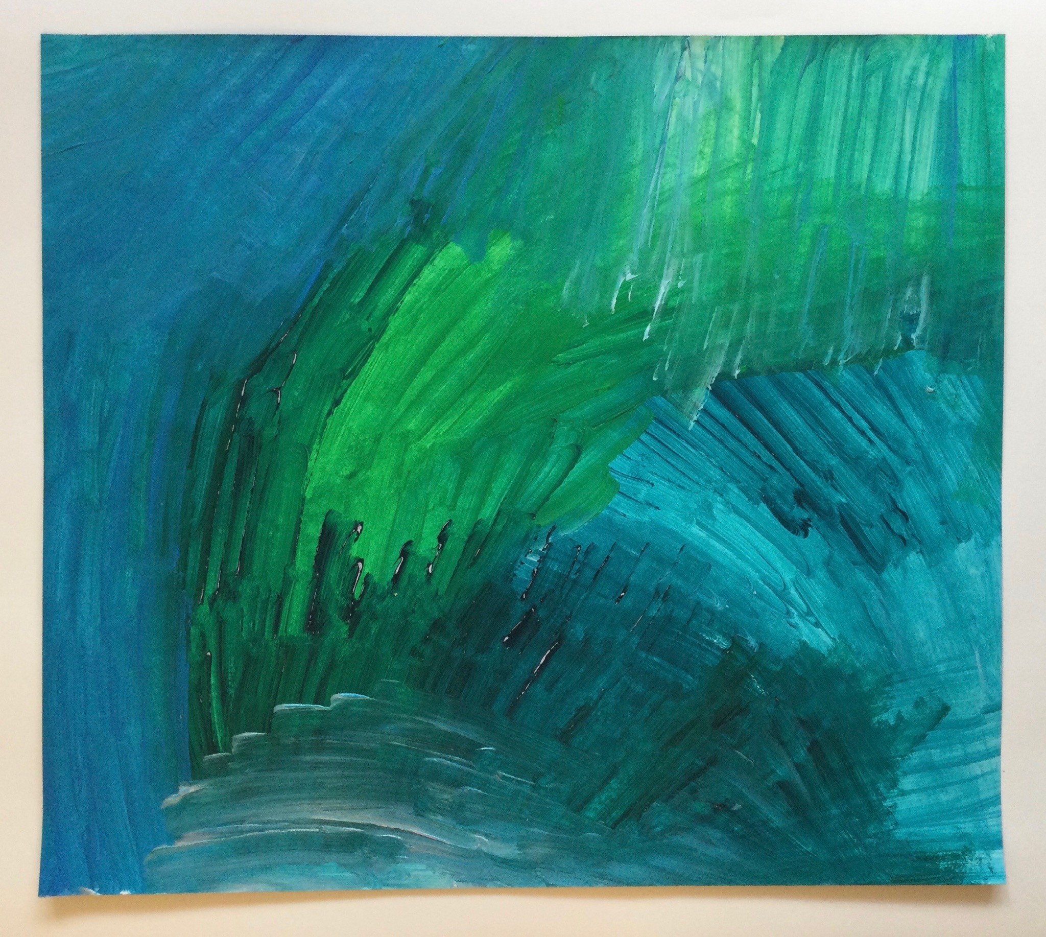 An abstract painting on paper