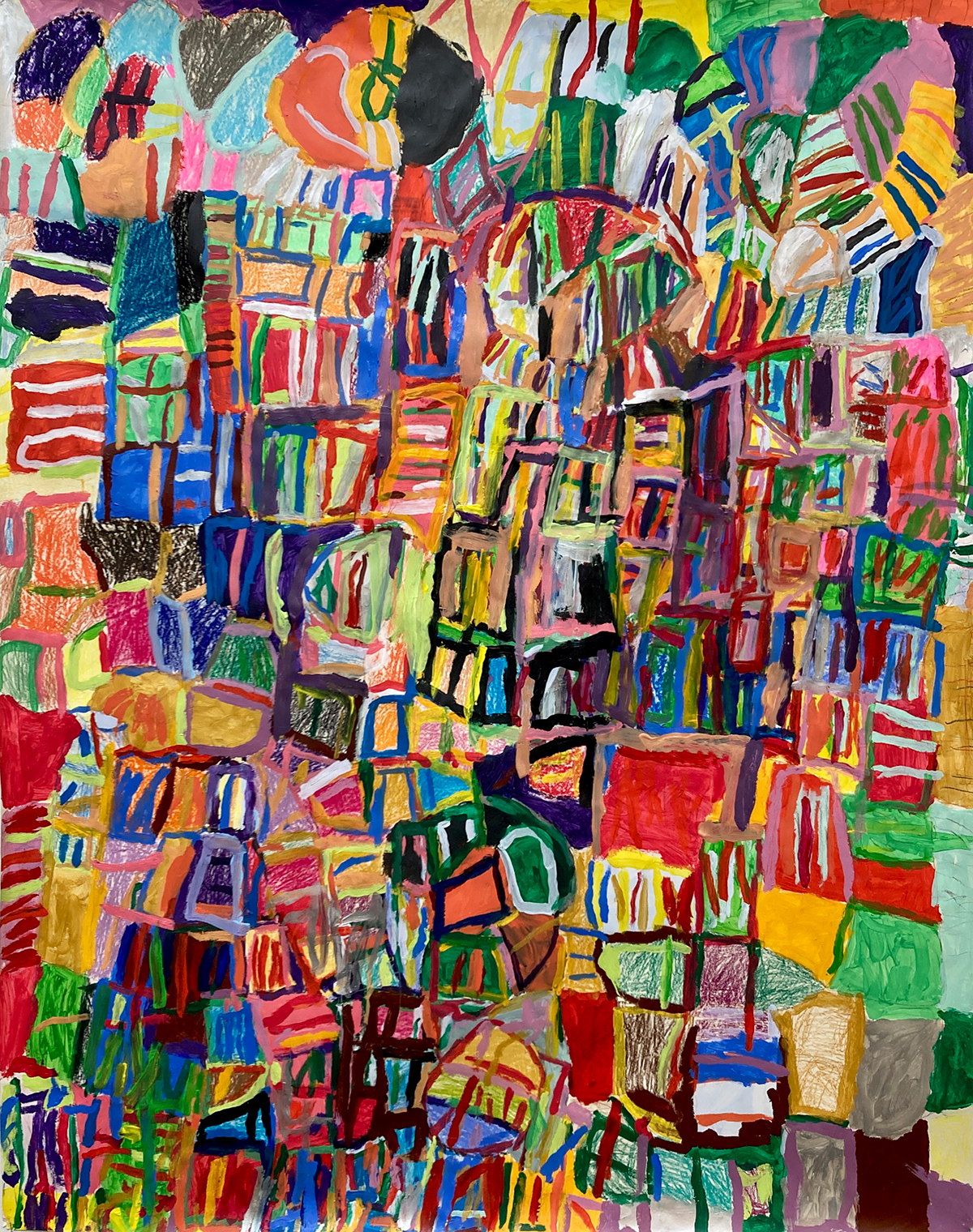 Abstract painting in multi colours