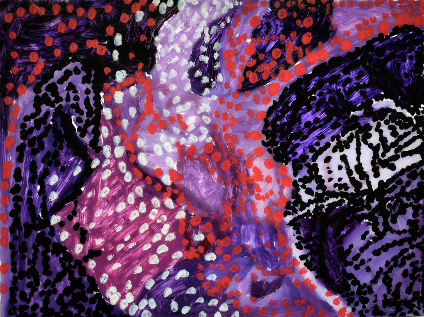 An abstract painting on acetate.