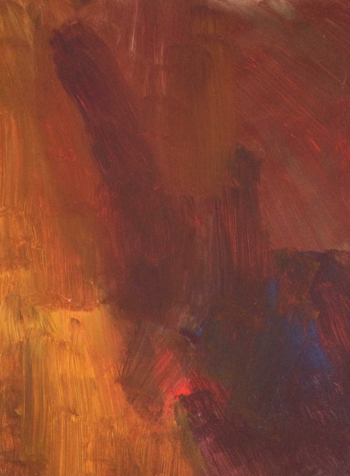 An abstract painting on paper