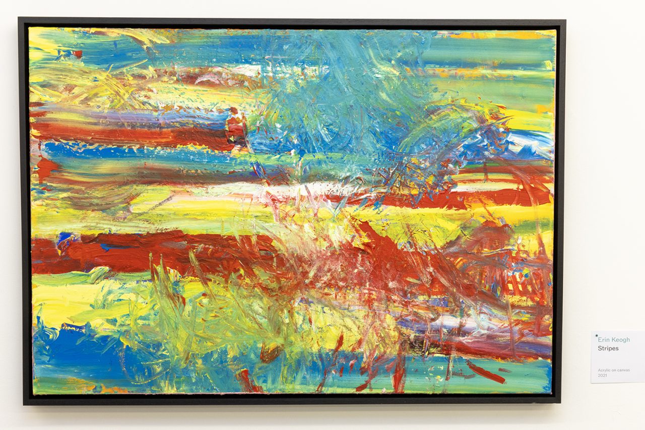 Stripes, Erin Keogh, acrylic on canvas, 2021.