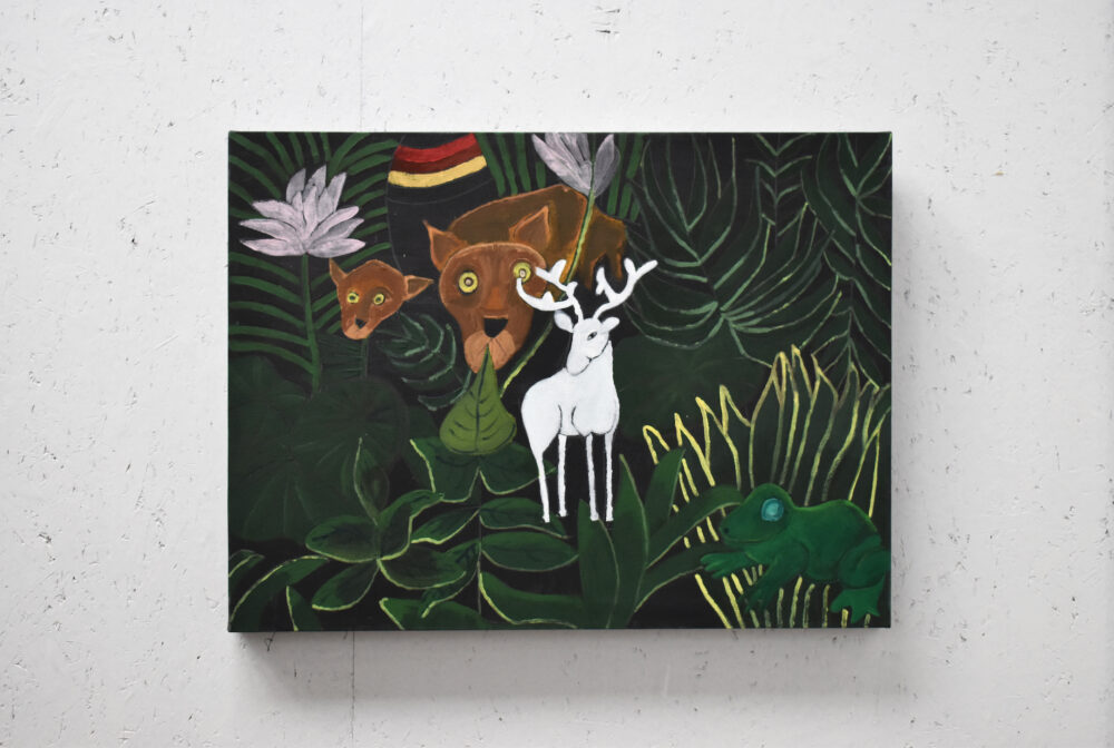 'Jungle With White Stag' by Marina Devlin