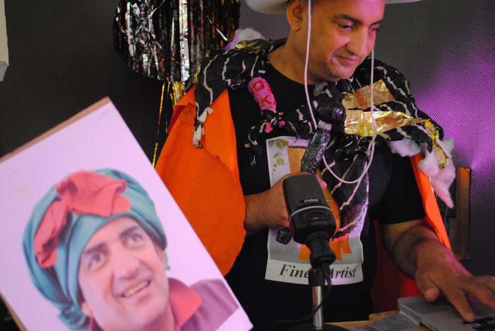 Artist Pardip Kapil during performing Watch This Space 2017.