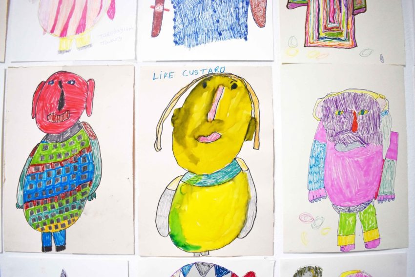Collection of Self Portraits, mixed media, 2025. Photo courtesy of the artist and ActionSpace.