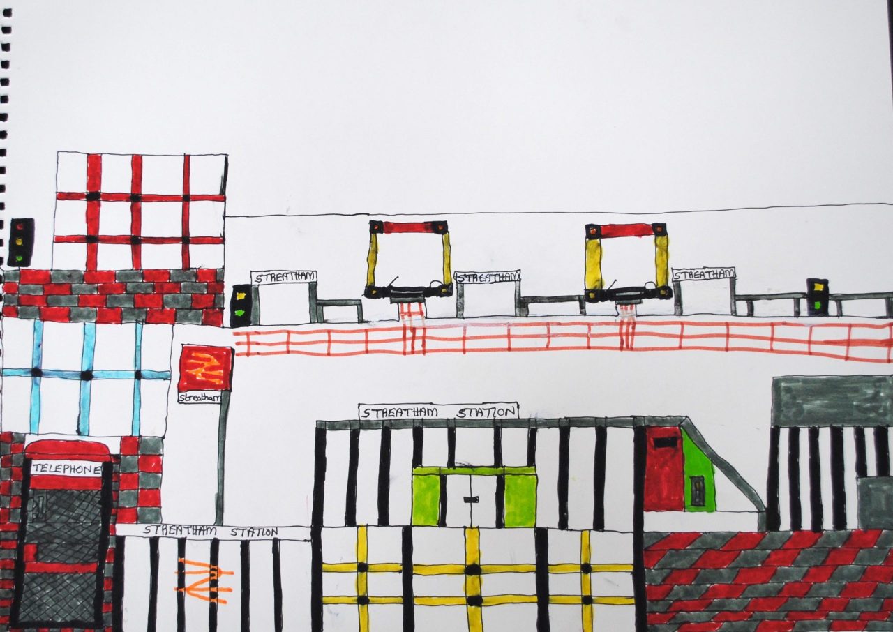  Ian Wornast, Looking In, pen on paper, 2020. Image courtesy of the Artist and ActionSpace.