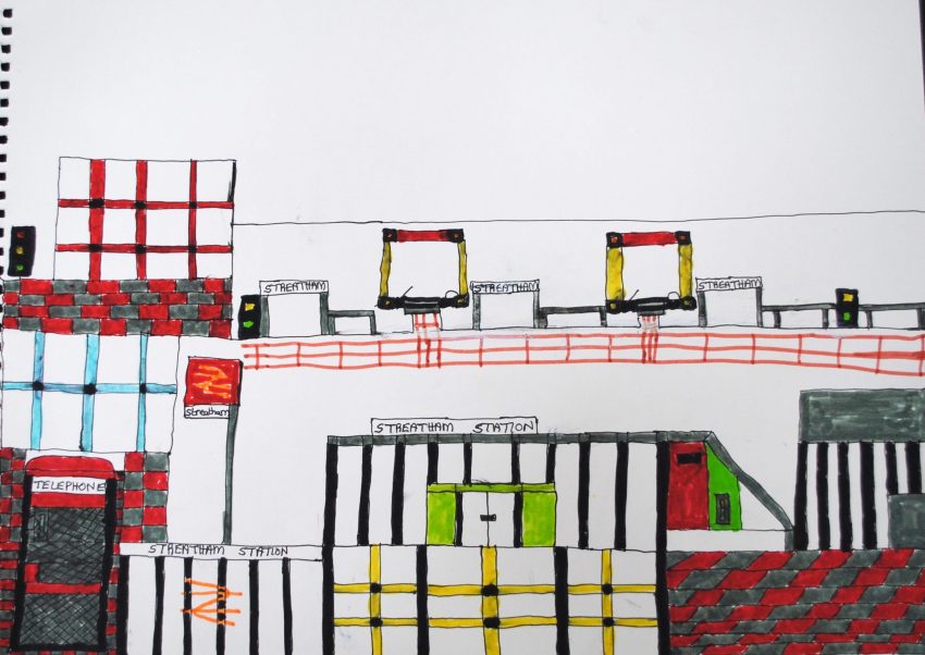  Ian Wornast, Looking In, pen on paper, 2020. Image courtesy of the Artist and ActionSpace.